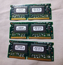 Lot 3 Toshiba 64MB PC100 SDRAM 144-Pin SO-DIMM 2022205-001 Vintage Tested picture