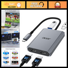 4-in-1 USB C Hub, Type C to Dual HDMI Adapter, 4K@60Hz, Fast Data Transfer picture