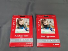 Canon Pixma Photo Paper Glossy GP-601 2 Boxes of 50 Sheets 4'X6