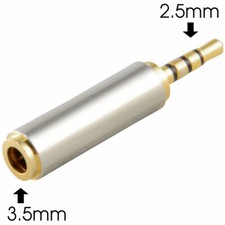 2 PCS, 2.5mm Male to 3.5mm Female Stereo Audio Headphone Jack Adapter Converter picture
