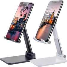Meetuo 2 Pcs Phone Stand Adjustable Desktop Holder Foldable Portable Angle picture