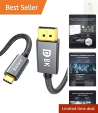 USB C to DisplayPort 1.4 Cable - Unidirectional with 8K Support, 6.6FT Length picture