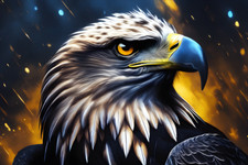 Bald Eagle Wild life painting AI Design  Novelty Mouse Pad Stunning Art Work picture