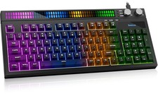 SABLUTE Quiet Wired Gaming Keyboard, 94-Key Compact RGB Keyboard with Sound-R... picture
