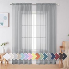  Sheer Curtains 72 Inches Long 2 Panels for 42