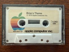 Vintage Apple II Cassette Tape Brian's Theme Phone List Apple 1979 picture