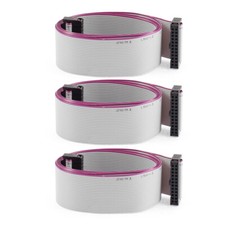 2.54mm Pitch 24 Pins 24 Wires F/F IDC Connector Flat Ribbon Cable 1 Meter 3pcs picture