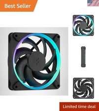High-Performance 120mm RGB Case Fan with Liquid Crystal Polymer Blades - Black picture