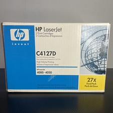 HP 27X Dual Pack Black Toner Cartridges C4127D / C4127X HP LaserJet 4000 / 4050 picture