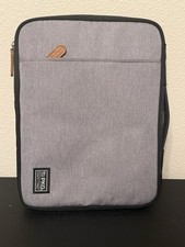 PKG Laptop Sleeve Gray Padded Zipper Case Striped Interior Toronto Canada picture