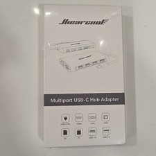 Hiearcool USB-C Type-C Hub White HDMI VGA RJ45 SD TF USB-C PD USB 3.0 picture