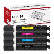 ** NEW Canon Toner | GPR-61 | Black / Color | Compatible | With Chips | 4-Pack picture