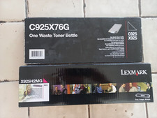 Lexmark X925H2MG Magenta High Yield Toner Cartridge + C925X76G WASTE BOTTLE X925 picture