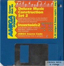 Amiga Format Coverdisk 50, Deluxe Music Construction Set 2, Insectoids 2 Floppy picture