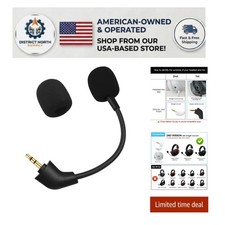 Unidirectional Gaming Microphone with Foam Cover for HyperX Cloud II/Core, Black picture