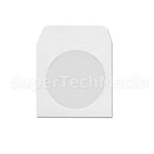 1000 White Paper CD DVD R Disc Sleeve Envelope with Window & Flap Economy Weight picture