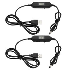 Micro Traders 2PCS USB Adjustable Voltage Cable 5V to 1.5V 3V 4.5V 6V 130cm picture