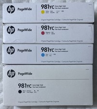 HP 981YC Black Cyan Magenta Yellow Ink Set L0R17YC L0R18YC L0R19YC L0R20YC OEM picture