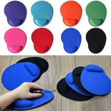 ANTI-SLIP MOUSE PAD MAT WITH FOAM WRIST SUPPORT PC & LAPTOP UK SELLER picture