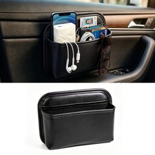 Car Door Side Organizer, Auto Seat Small PU Leather Adhesive Storage Pocket picture