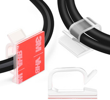 120PCS  Adhesive Cable Wire Clips Clear, Outdoor Christmas Light Clips, Cable Ho picture