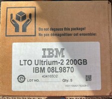 Lot of 5 IBM 08L9870 LTO-2 200/400GB ULTRIUM DATA TAPE Cartridges NEW in Box STP picture