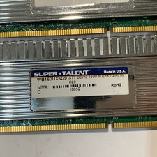 SUPER *TALENT WB160UX6G9 DDR3 1600 6GB (3x2G) MEMORY LOT OF 2 picture