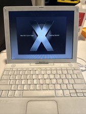 Apple iBook G4 Laptop A1054 Mac OS 10.4 Tiger 12.1” HEUA21095 Working (No Cord) picture