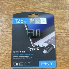 PNY Elite-X Fit 128GB USB-C Flash Drive USB 3.2 Gen 1 200MB/s Black picture