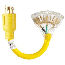 30 Amp to 110 Adapter Cord L5-30P Twist Lock Adapter to 3x 5-20R 5-15R Outlets picture