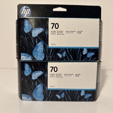 C9449A Genuine OEM HP 70 Black Ink Cartridge 2018 2 Pack picture