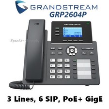 Grandstream GRP2604P 3-Line 6 SIP Office Phone + Dual Gigabit PoE picture