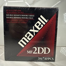 Maxell MF2DD 3.5 Floppy Disks 10 Pack Sealed VINTAGE Sealed picture