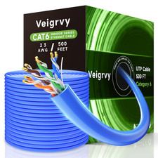 Cat 6 Bulk Ethernet Cable 500 Ft, 23AWG Solid Bare Copper, High Speed Cat6 Netwo picture