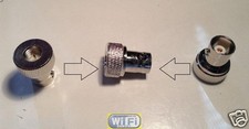 FULLY NICKEL Plated SMA Male Jack to BNC Female plug RF Adapter RF Connector USA picture