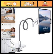Flexible Gooseneck Tablet Holder Stand - Adjustable Clip Mount for iPad, Kindle, picture