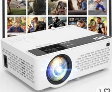 TMY 1080P LCD Portable Projector 7500 Lumens HDMI USB VGA AV Speakers Black picture