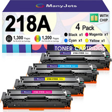 With Chip 4-Pack Toner Cartridge BCMY ManyJets  218A W2180A Compatible With HP picture