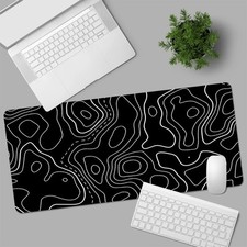 Black and White Mouse Pad Large Computer Gaming Accessories MousePads Desk Mats  picture