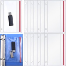 10 Pack Flash Drive Holder for 3 Ring Binders Clear Flash Drive Zipper Case Bulk picture