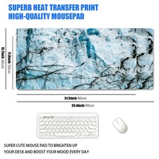 1 XXL Extra Large Glacier Texture Mouse Pad Featuring High-definition Realisti picture
