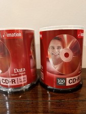 Imation 100 PACK CD-R Music Blank CDs Discs, 80 Minutes 700 MB 52x NEW SEALED 2 picture