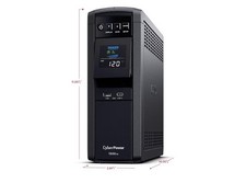 CyberPower 1500VA Desktop UPS Black LED Display 12 Outlets USB Charging Alarm picture