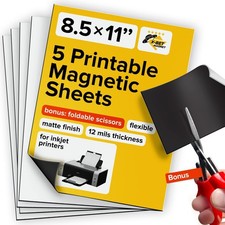 Printable Magnetic Sheets Each 8.5” x 11” Flexible Magnet Sheets Non picture