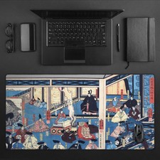 Hyogo Chikuto Hitobashira no Zu – Japanese Ukiyo-e XL Gaming Desk Mat picture