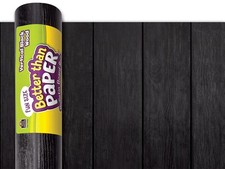 Bulletin Board Roll 144 x 18 Vertical Black Wood Better Than Paper TCR77907 picture