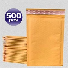 Fantasybuy  500 pcs #000 Kraft Bubble Envelopes Mailers  (Inner 4x7) picture