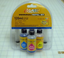 Universal Tri-color Refill Ink Kit for HP Canon Epson Lexmark Dell Cartridges picture