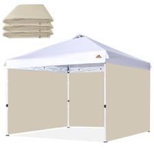 SCOCANOPY SunWall for 12x12 Pop Up Canopy Frame, 3 Pack SideWall 12X12, Beige  picture