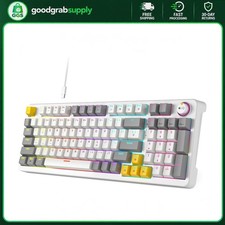 Mechanical Keyboard 96 Keys Red Switch RGB Backlighting PBT Keycaps picture